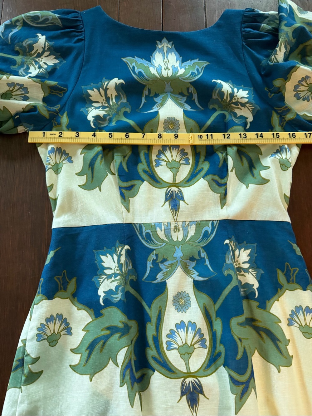 Mestiza NY Faye Floral Print Boat Neck Puff Sleeve Midi Dress $395 - Picture 8 of 13